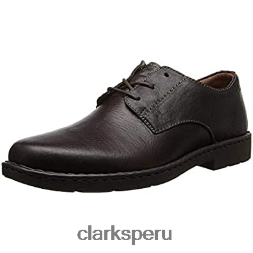 Clarks de cuero marrón para hombre Stratton Way Stratton Way hombres Clarks 40N4LX305 cuero marrón