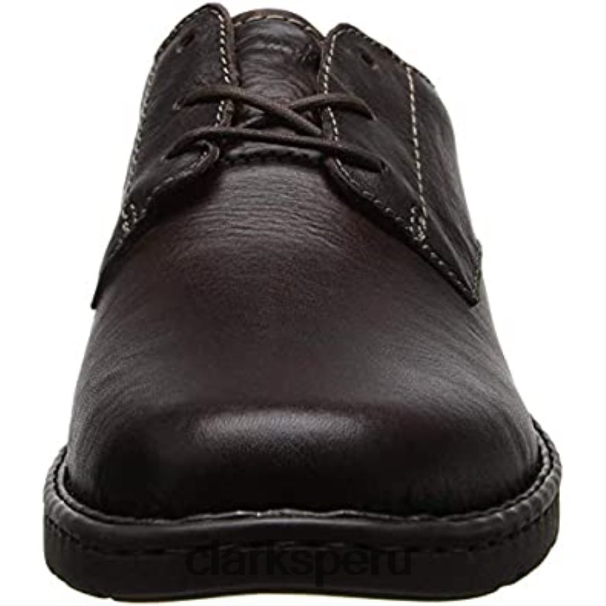 Clarks de cuero marrón para hombre Stratton Way Stratton Way hombres Clarks 40N4LX305 cuero marrón