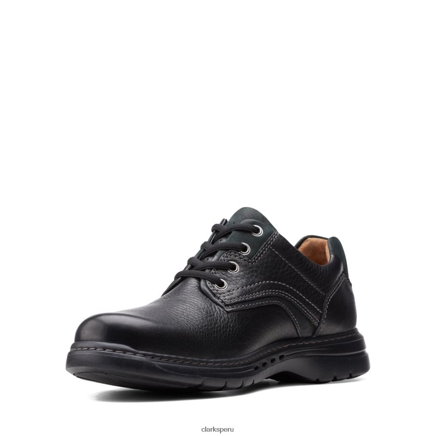 Clarks de cuero negro caído un brawley pace hombres Clarks 40N4LX3651 cuero negro caído
