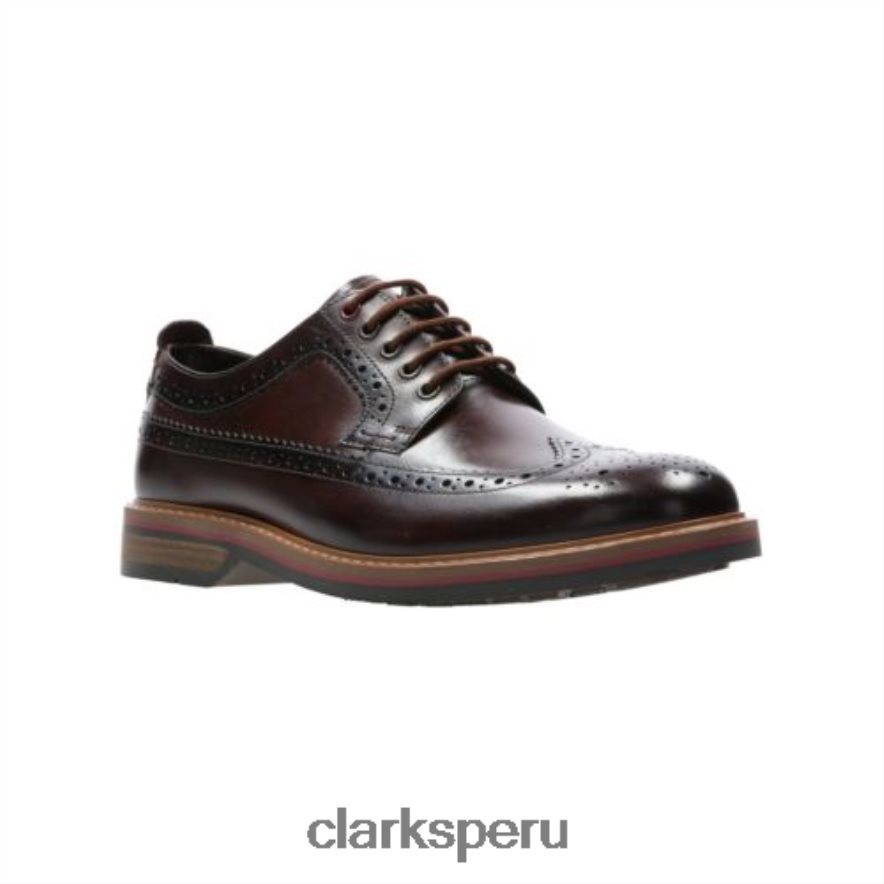 Clarks límite pitney castaños hombres Clarks 40N4LX4444 castaña