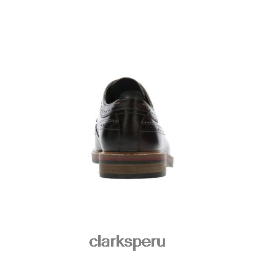 Clarks límite pitney castaños hombres Clarks 40N4LX4444 castaña
