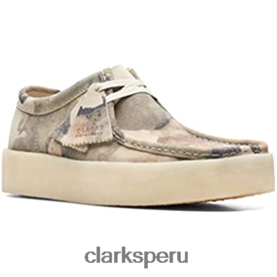 Copa Wallabee original para hombre hecha en Vietnam (nueva 2022) Clarks Off White Camo hombres Clarks 40N4LX1159