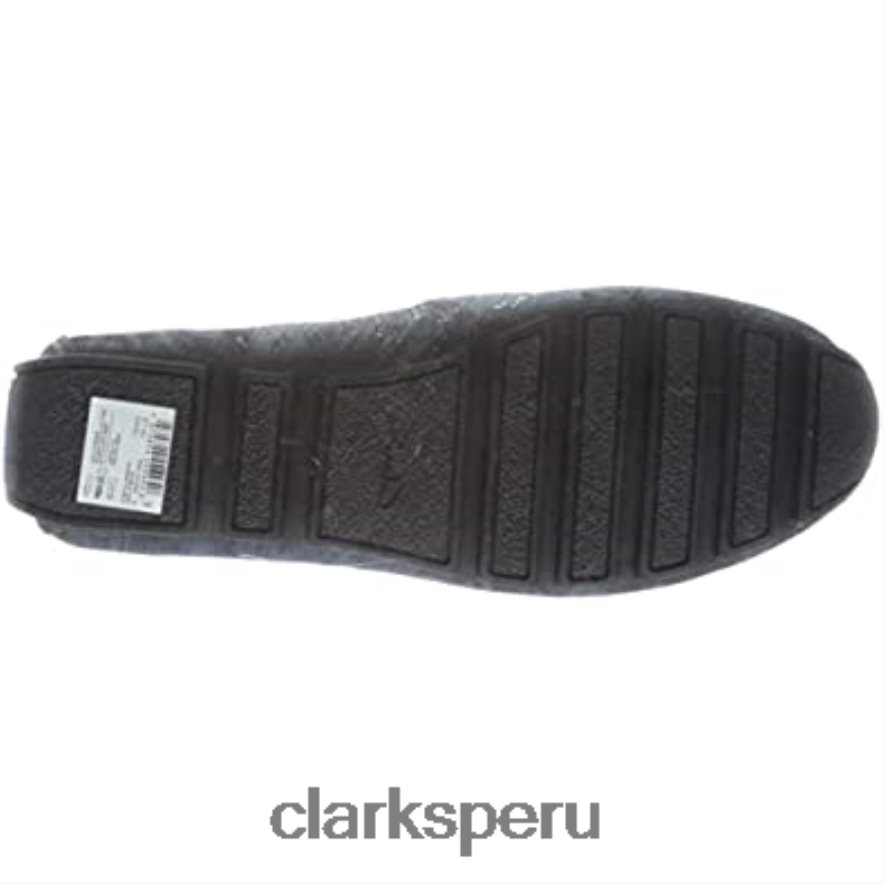 Mocasín Clarks Oswick Bar de nubuck azul marino para hombre hombres Clarks 40N4LX289 nubuck azul marino