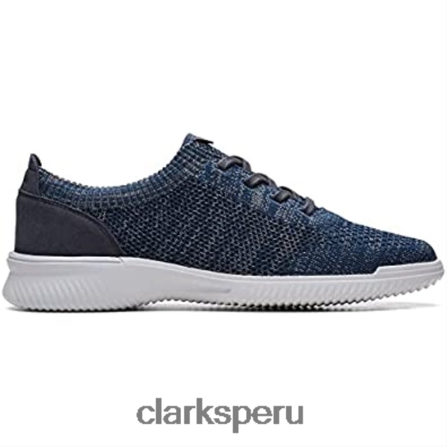 Zapatillas de deporte de punto Donaway de punto azul marino de Clarks para hombre hombres Clarks 40N4LX545 punto azul marino