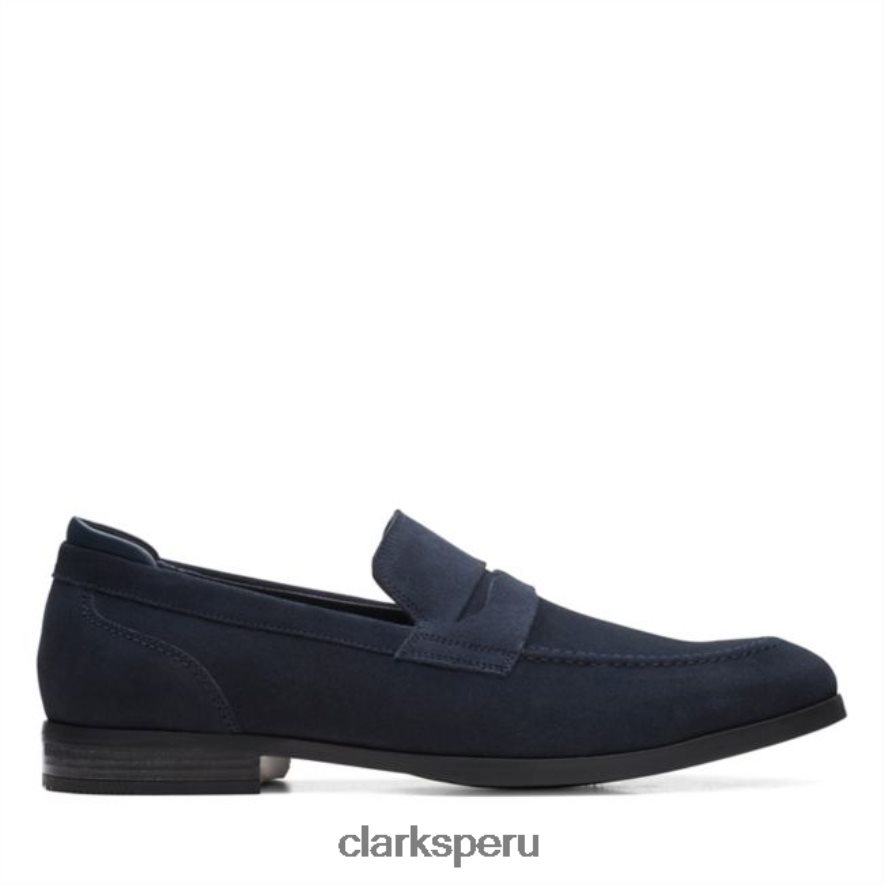 clarks ante azul marino bradish facilidad ante azul marino hombres Clarks 40N4LX5585 gamuza azul marino