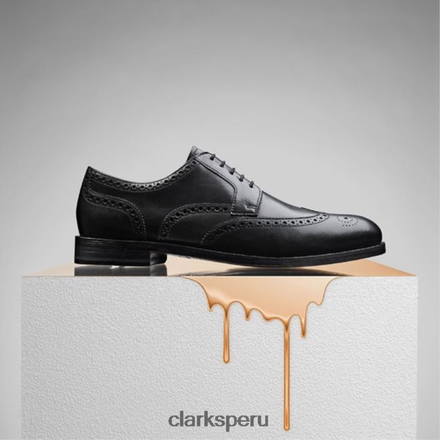 clarks craftdean wing cuero negro cuero negro hombres Clarks 40N4LX5442 cuero negro