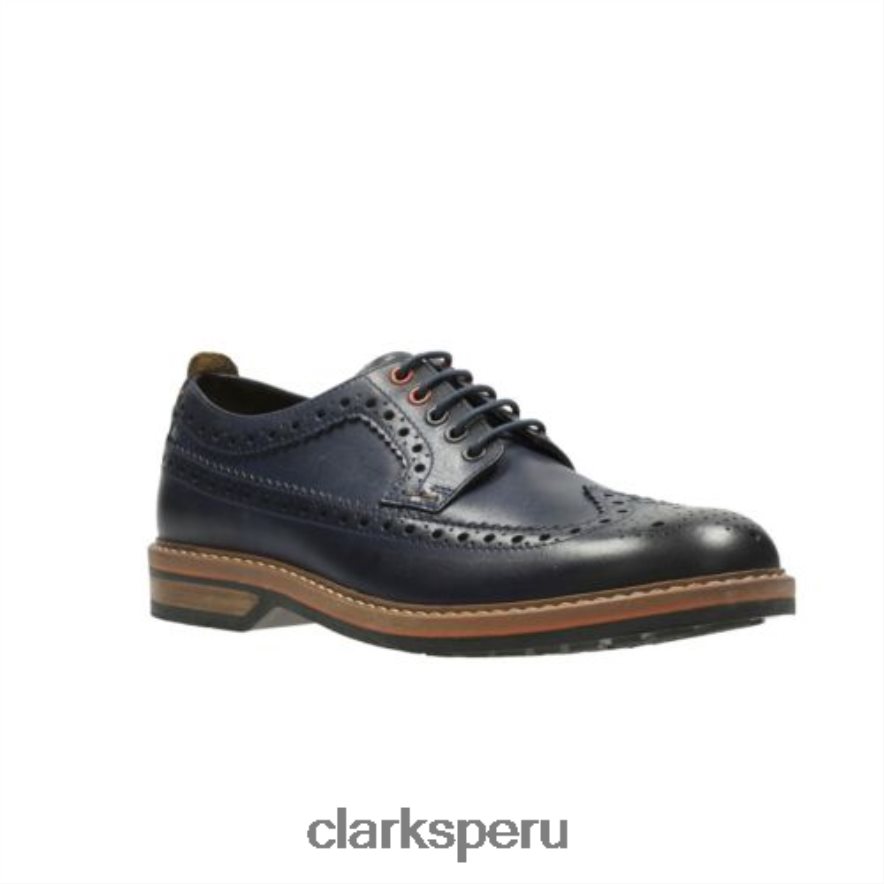 clarks cuero azul pitney limit hombres Clarks 40N4LX4449 cuero azul