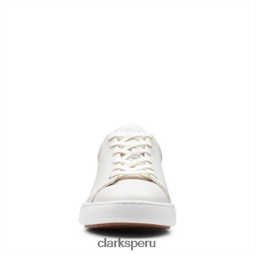 clarks cuero blanco corte lite encaje cuero blanco hombres Clarks 40N4LX5521 cuero blanco