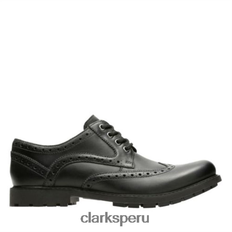 clarks curington wing cuero negro hombres Clarks 40N4LX4469 cuero negro
