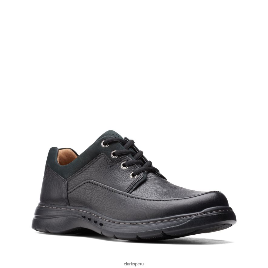 clarks de cuero caídos negros un brawley lace hombres Clarks 40N4LX3646 cuero negro caído