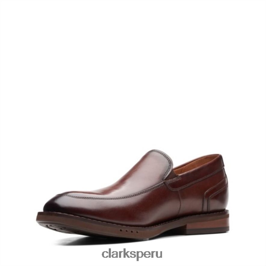 clarks de cuero marrón un hugh step de cuero marrón hombres Clarks 40N4LX5444 cuero marrón