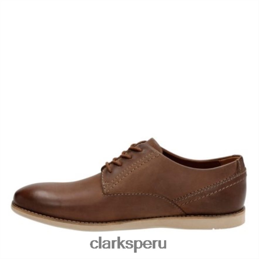clarks de cuero tostado liso franson hombres Clarks 40N4LX4510 cuero marrón