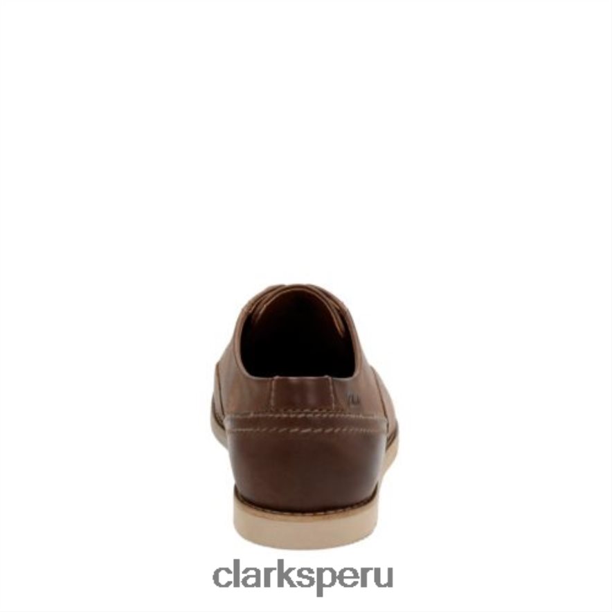 clarks de cuero tostado liso franson hombres Clarks 40N4LX4510 cuero marrón
