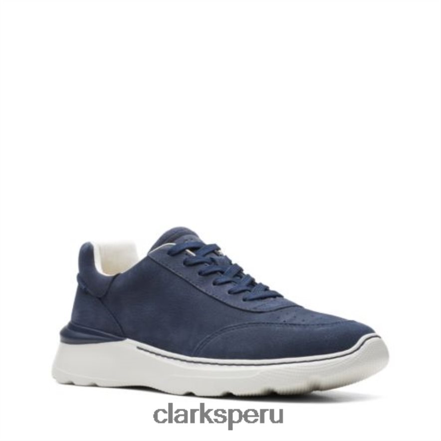 clarks de encaje sprint lite de nubuck azul marino hombres Clarks 40N4LX4436 nubuck azul marino