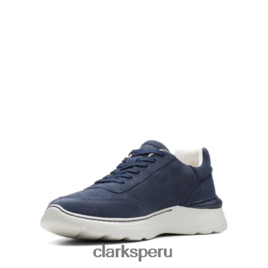 clarks de encaje sprint lite de nubuck azul marino hombres Clarks 40N4LX4436 nubuck azul marino