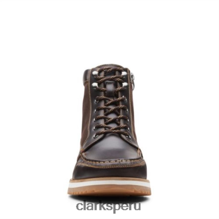 clarks durston hi cuero marrón oscuro hombres Clarks 40N4LX4546 cuero marrón oscuro