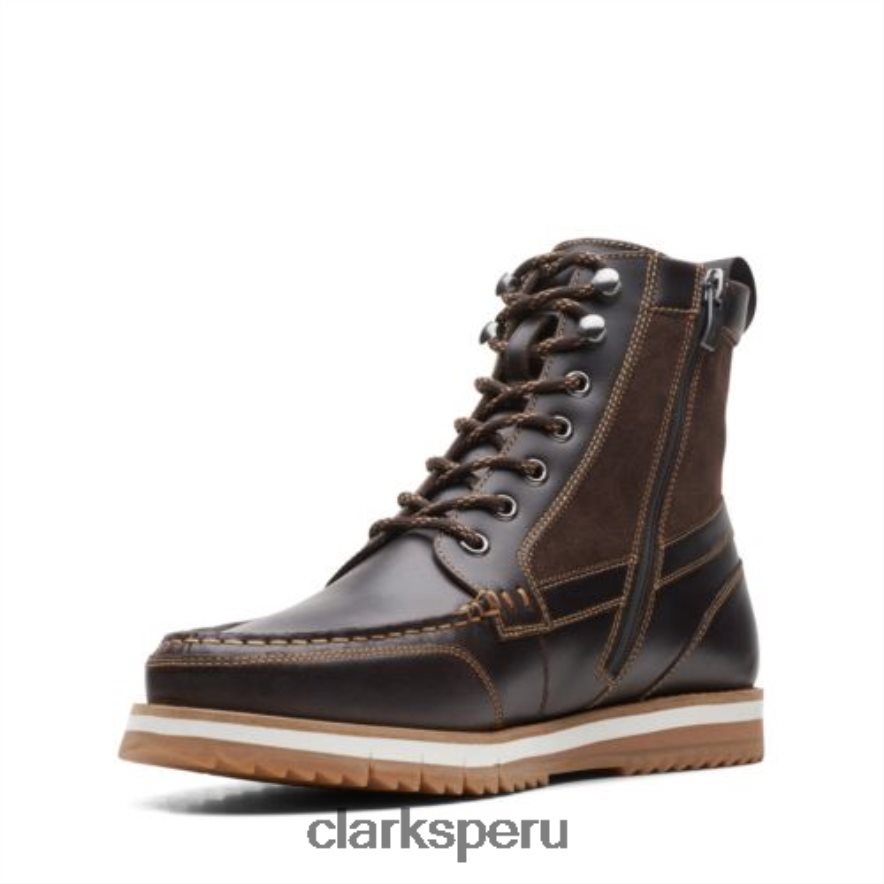 clarks durston hi cuero marrón oscuro hombres Clarks 40N4LX4546 cuero marrón oscuro