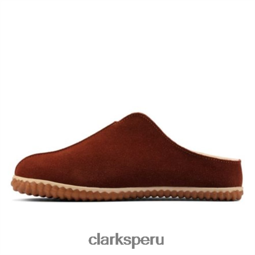 clarks estilo hogareño de gamuza color canela oscuro hombres Clarks 40N4LX4457 gamuza bronceada oscura