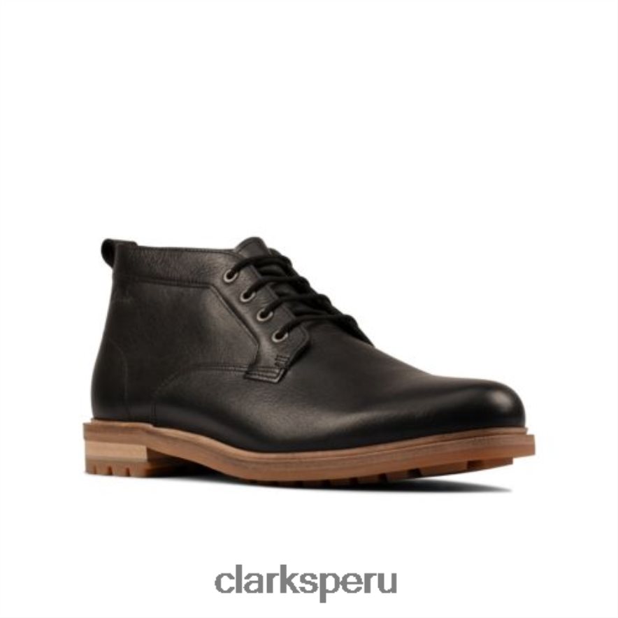 clarks foxwell mid cuero negro hombres Clarks 40N4LX4539 cuero negro