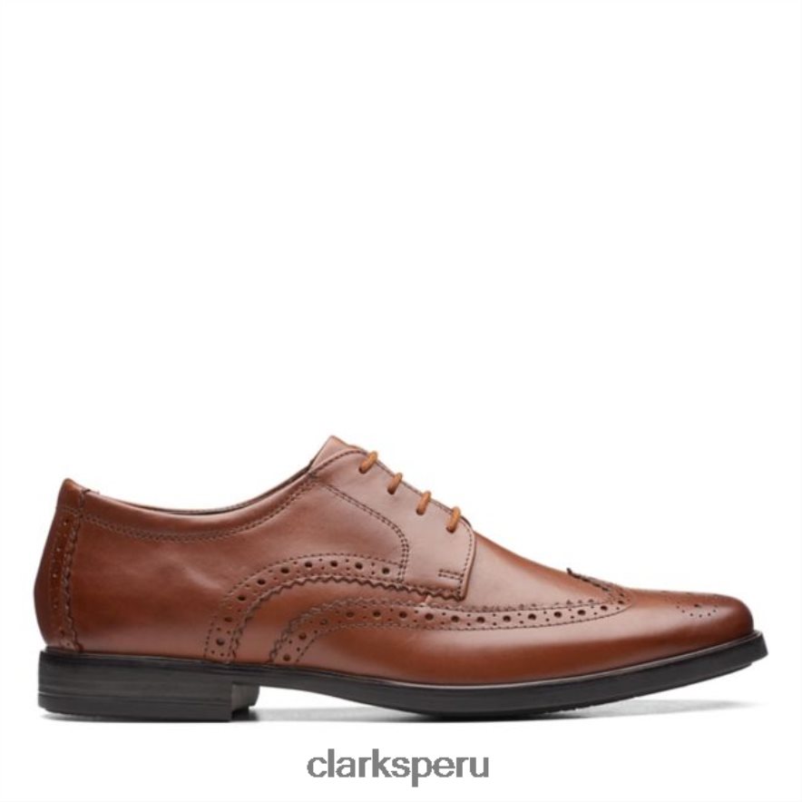 clarks howard wing cuero tostado oscuro cuero tostado oscuro hombres Clarks 40N4LX5626 cuero bronceado oscuro