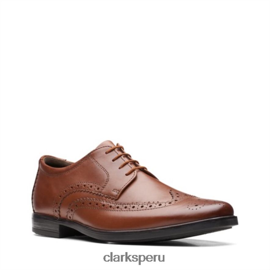 clarks howard wing cuero tostado oscuro cuero tostado oscuro hombres Clarks 40N4LX5626 cuero bronceado oscuro