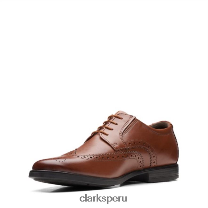 clarks howard wing cuero tostado oscuro cuero tostado oscuro hombres Clarks 40N4LX5626 cuero bronceado oscuro