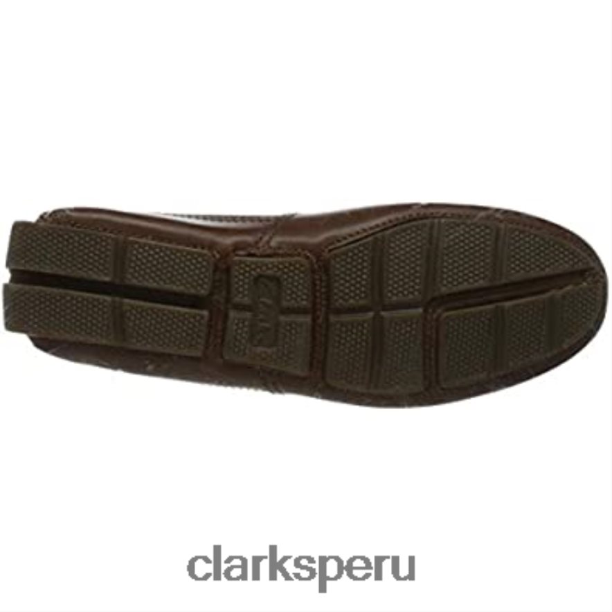 clarks markman plamoccasin de cuero color canela oscuro para hombre hombres Clarks 40N4LX652 cuero bronceado oscuro