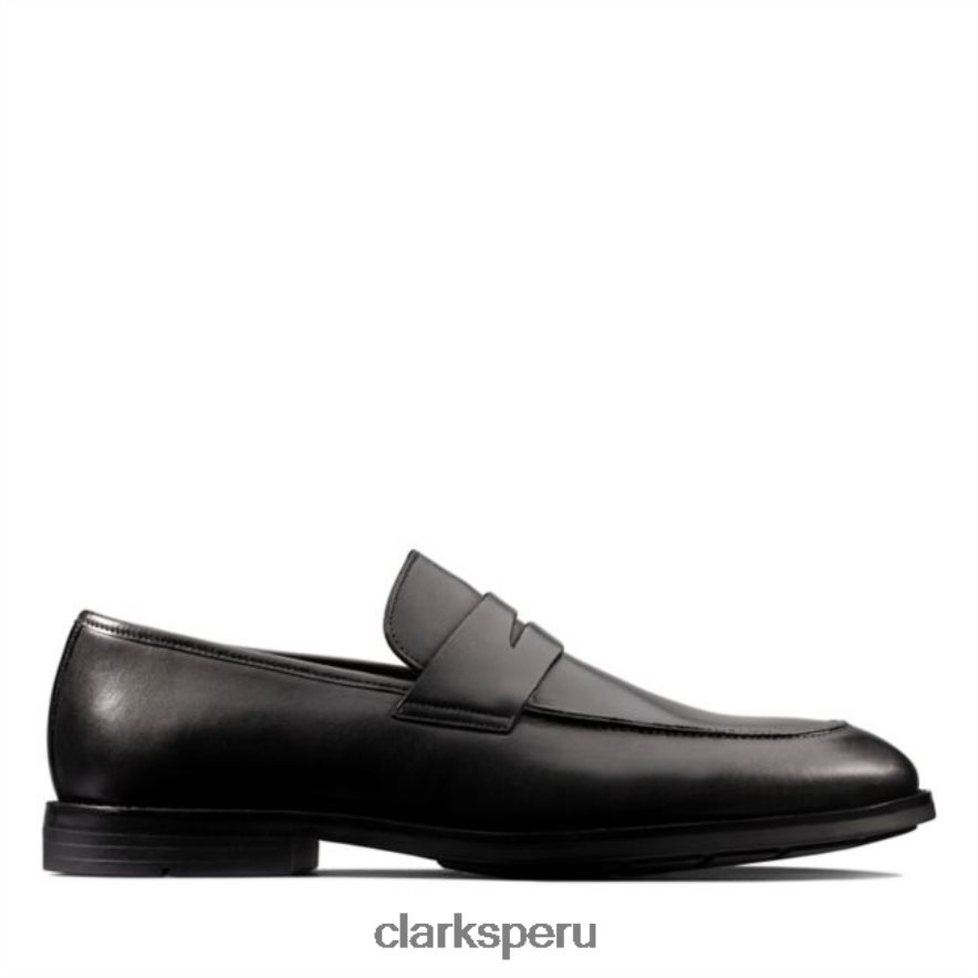clarks ronnie step cuero negro cuero negro hombres Clarks 40N4LX5562 cuero negro