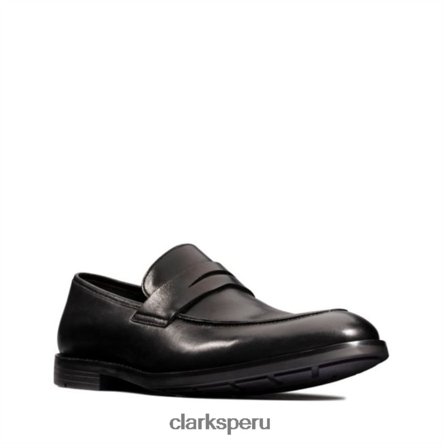 clarks ronnie step cuero negro cuero negro hombres Clarks 40N4LX5562 cuero negro