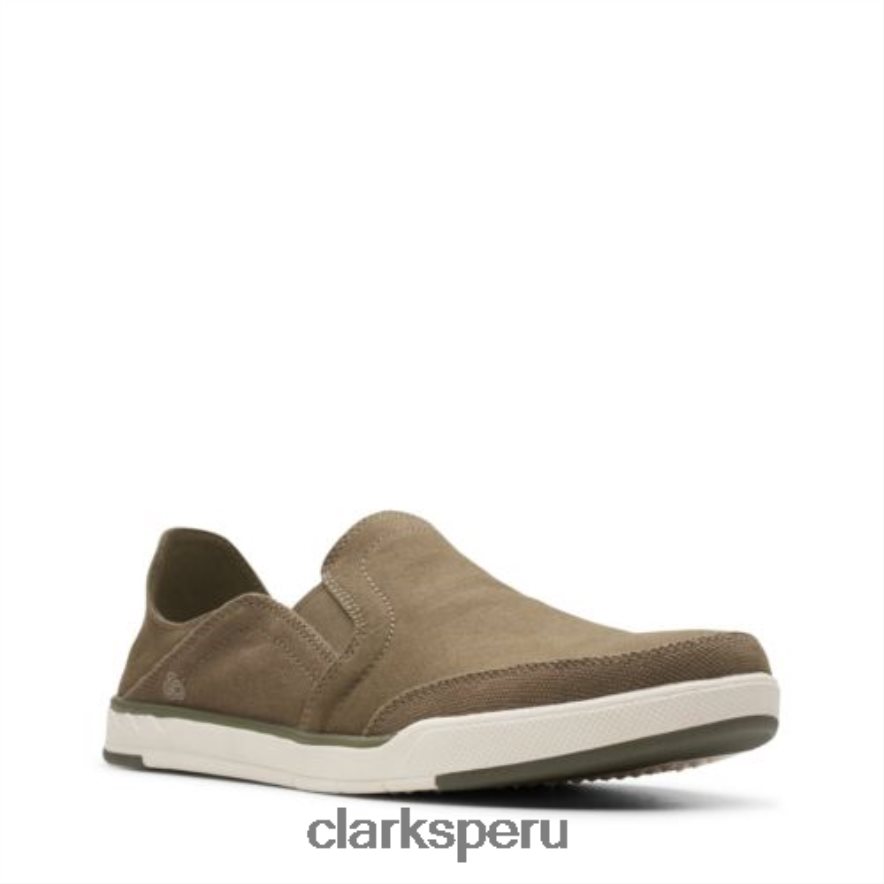 clarks step isle row lona oliva hombres Clarks 40N4LX4530 lona oliva