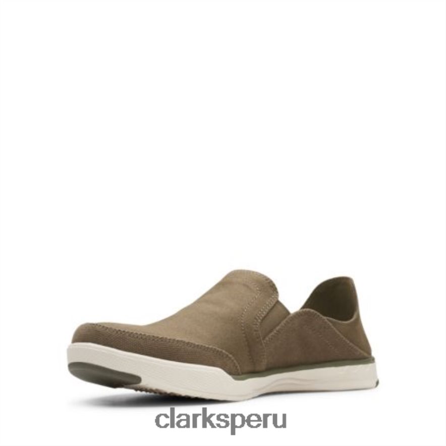 clarks step isle row lona oliva hombres Clarks 40N4LX4530 lona oliva