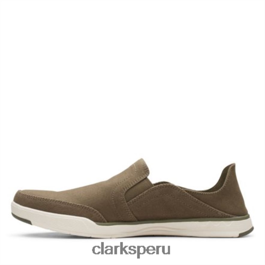 clarks step isle row lona oliva hombres Clarks 40N4LX4530 lona oliva