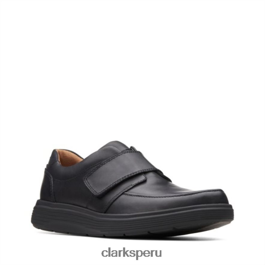 clarks un abode de cuero negro correa de cuero negro hombres Clarks 40N4LX5475 cuero negro