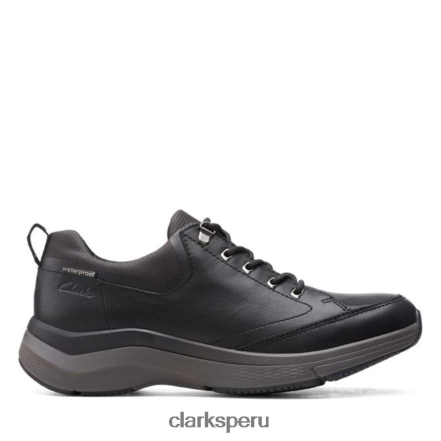 clarks wave 20 vibe cuero negro negro hombres Clarks 40N4LX6754 cuero negro