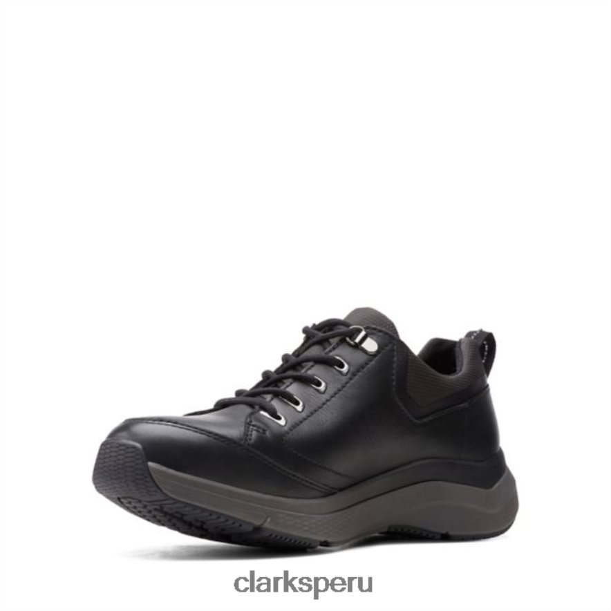 clarks wave 20 vibe cuero negro negro hombres Clarks 40N4LX6754 cuero negro