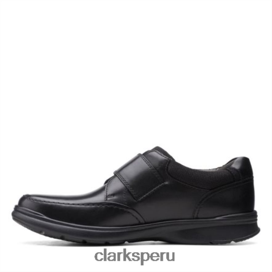 correa cotrell clarks negro cuero liso hombres Clarks 40N4LX4471 cuero liso negro