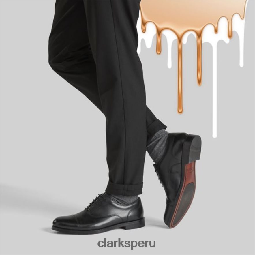 gorra clarks craftdean de cuero negro cuero negro hombres Clarks 40N4LX5497 cuero negro