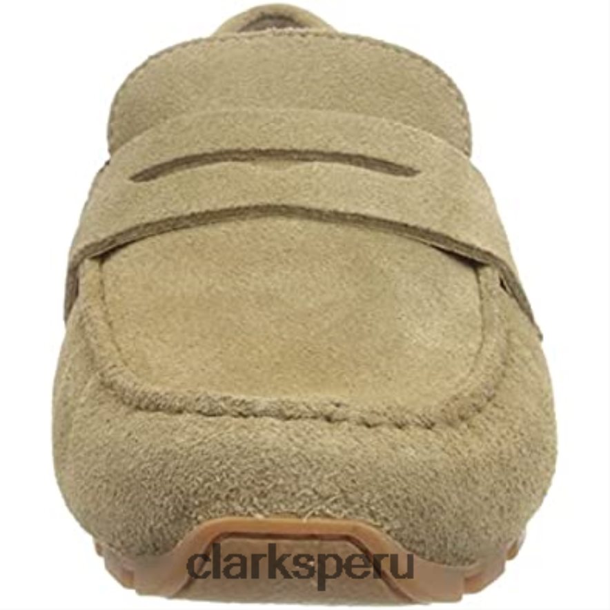 mocasín clarks oswick bar de ante color arena oscuro para hombre hombres Clarks 40N4LX1324 gamuza arena oscura