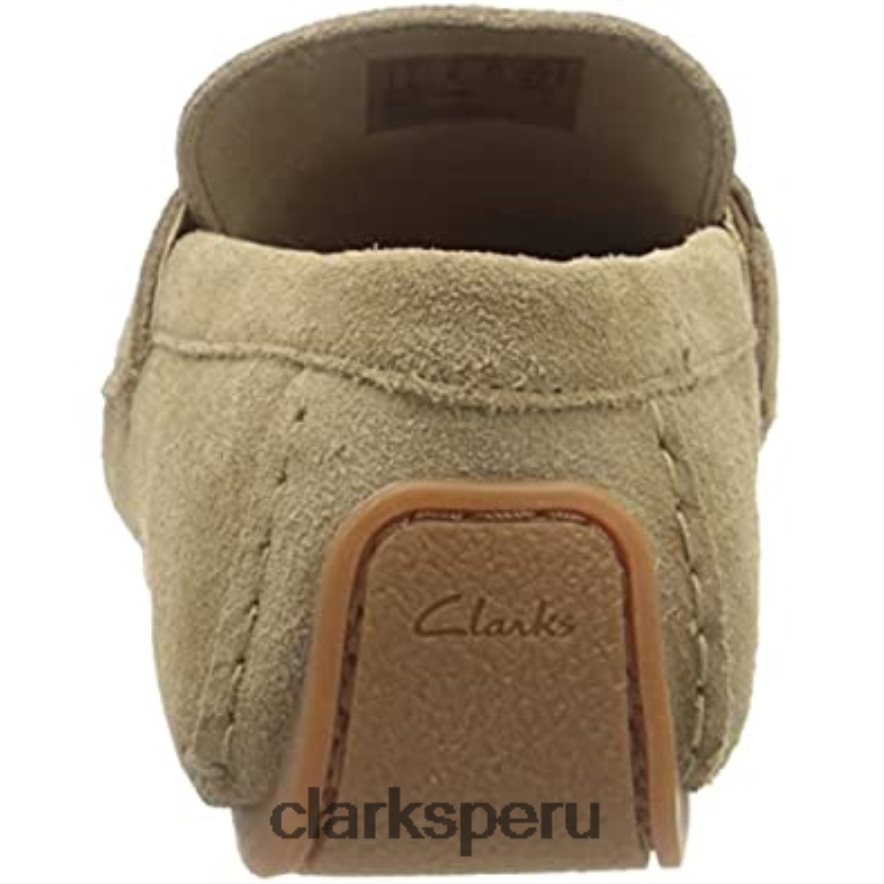 mocasín clarks oswick bar de ante color arena oscuro para hombre hombres Clarks 40N4LX1324 gamuza arena oscura