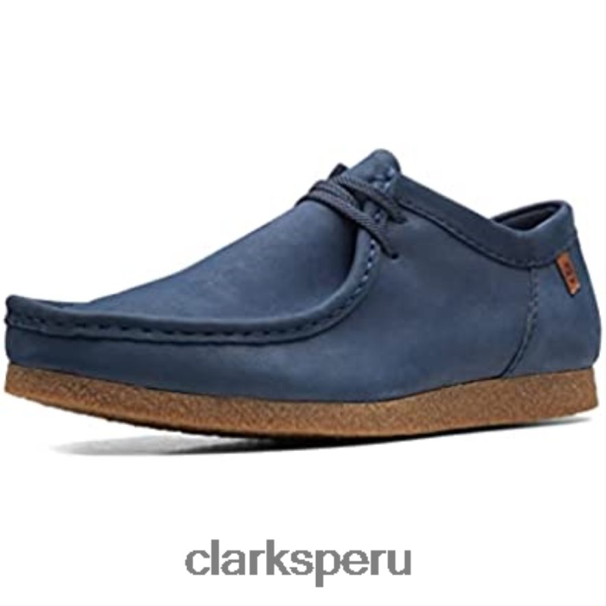 mocasín clarks shacre ii run para hombre nubuck azul marino hombres Clarks 40N4LX1877 nubuck azul marino