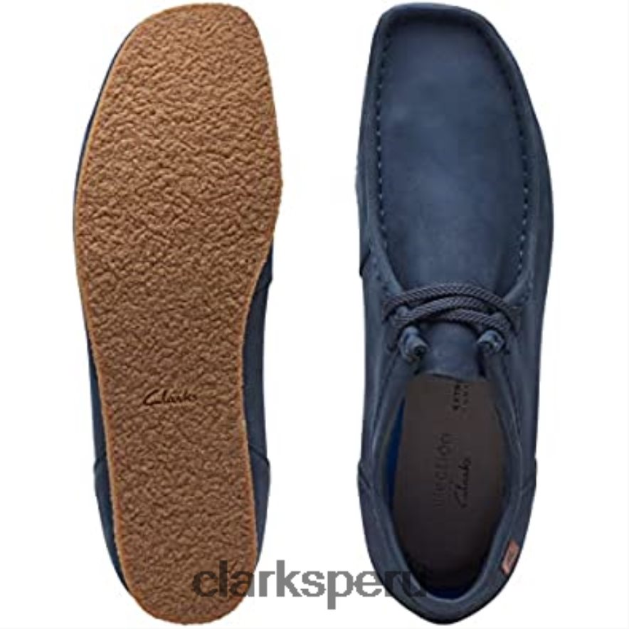 mocasín clarks shacre ii run para hombre nubuck azul marino hombres Clarks 40N4LX1877 nubuck azul marino
