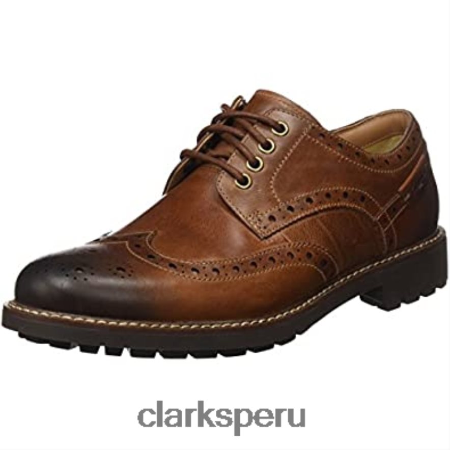 montacute ala brogue para hombre marrón tostado oscuro lea clarks hombres Clarks 40N4LX2334 marrón oscuro bronceado lea