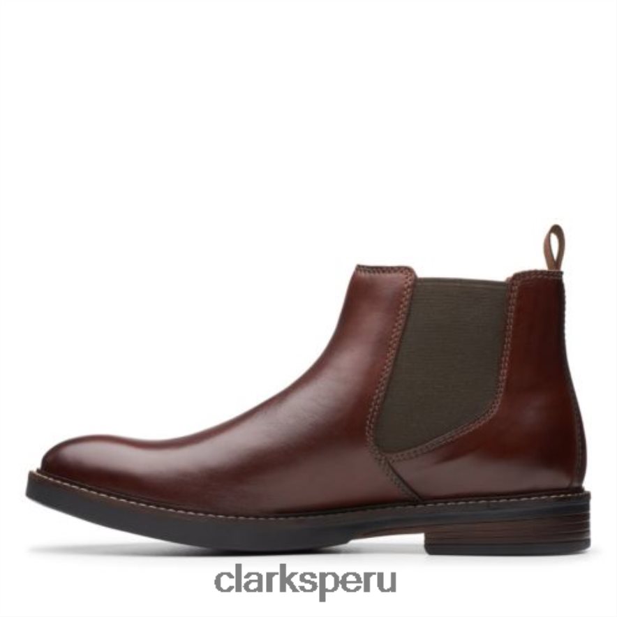paulson up clarks caoba ny cuero hombres Clarks 40N4LX4549 cuero caoba