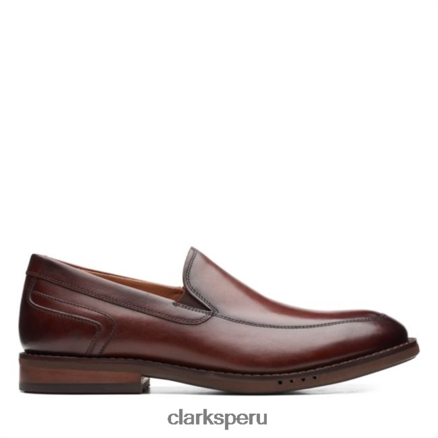 un hugh step cuero marrón clarks cuero marrón hombres Clarks 40N4LX6671 cuero marrón
