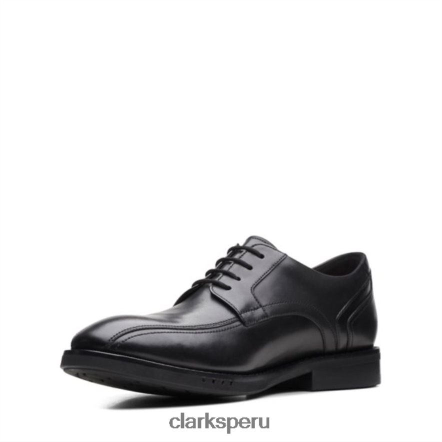 un hugh way cuero negro clarks cuero negro hombres Clarks 40N4LX5453 cuero negro