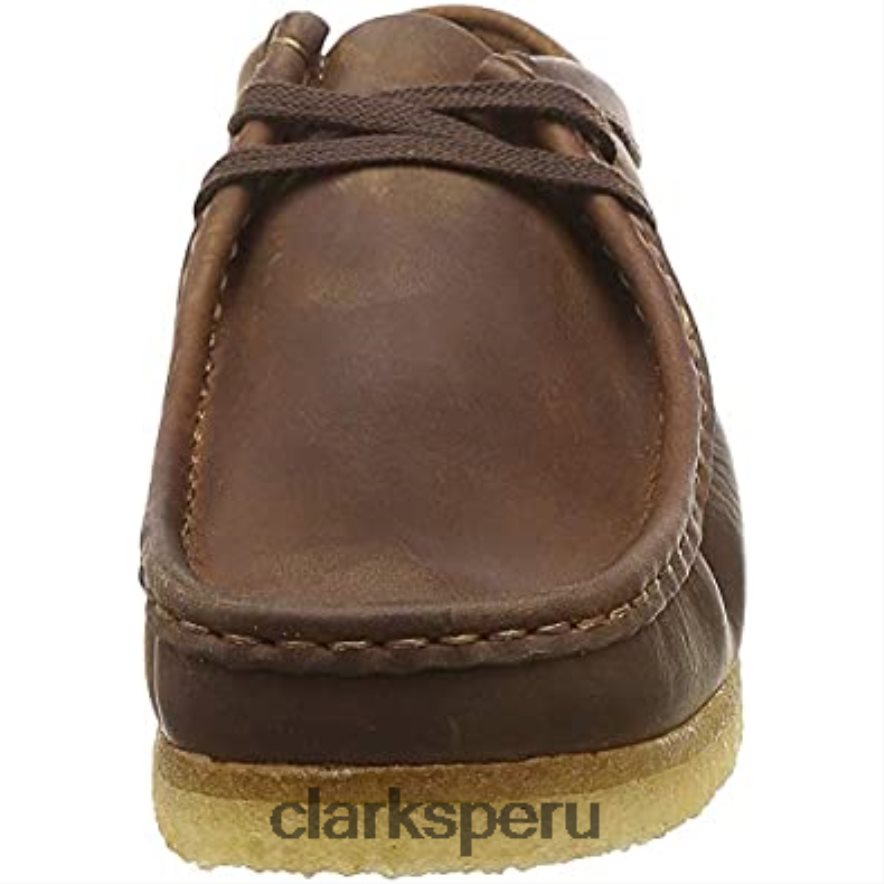 zapatos casuales de gamuza originals wallabee para hombre clarks marrón oscuro hombres Clarks 40N4LX2181