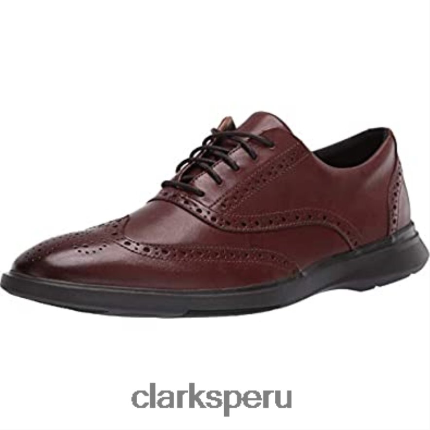 zapatos clarks mahoga ny de cuero para hombre un lipari ave hombres Clarks 40N4LX401 cuero caoba