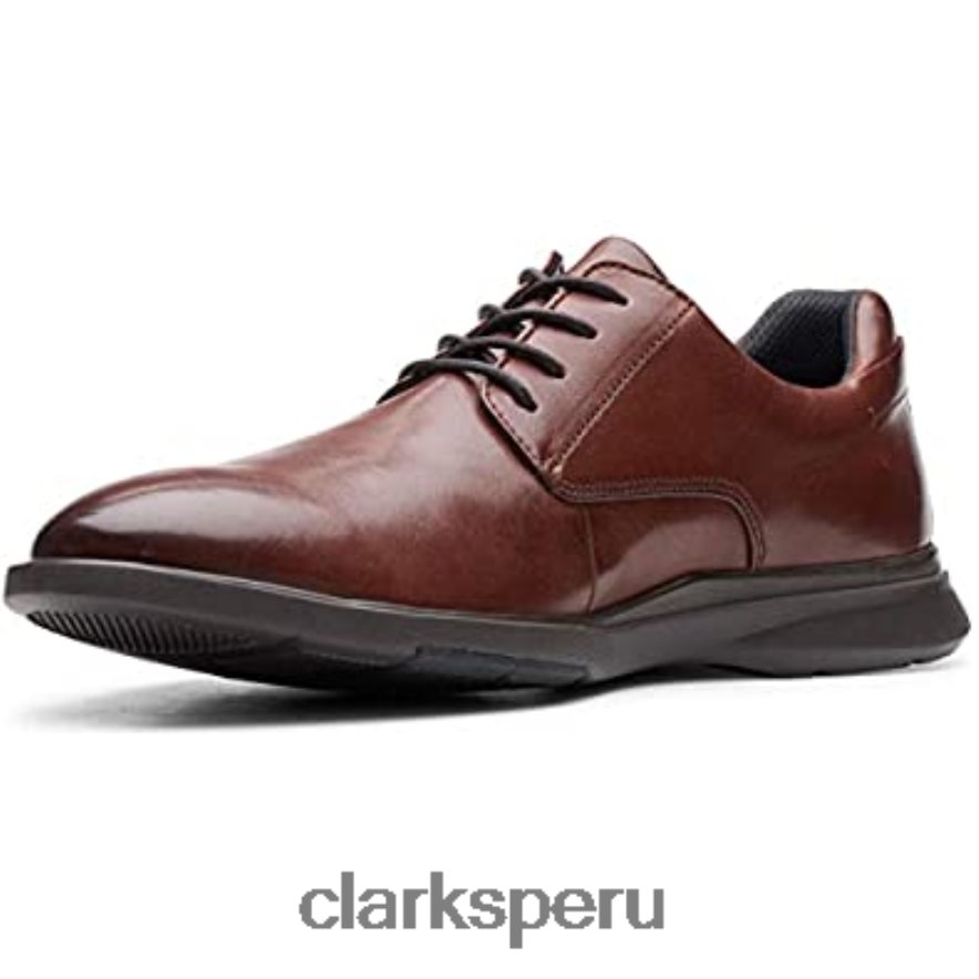 zapatos clarks un lipari park para hombre de cuero mahoga ny hombres Clarks 40N4LX403 cuero caoba