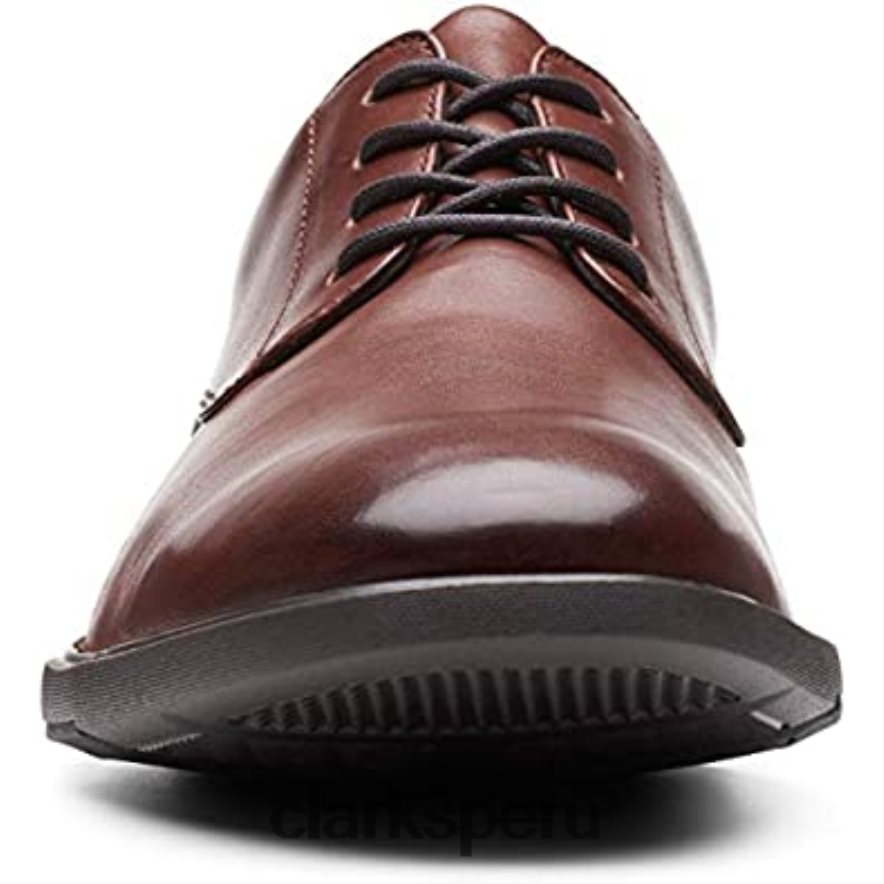 zapatos clarks un lipari park para hombre de cuero mahoga ny hombres Clarks 40N4LX403 cuero caoba