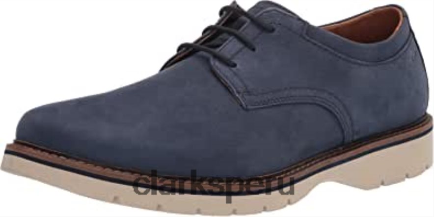 Clarks Bayhill Plaoxford Nubuck azul oscuro para hombre hombres Clarks 40N4LX1197